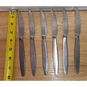 Set Of 6 Stainless Steel Steak Knives 8.5" Made In Austria